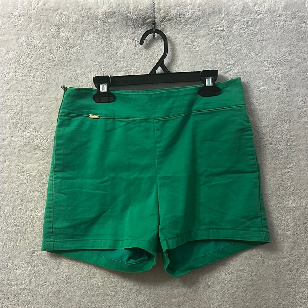 Vibrant Green High Waist Tailored Shorts